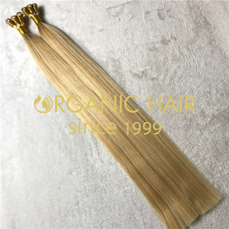 Double drawn remy hair hand tied hair extensions H141